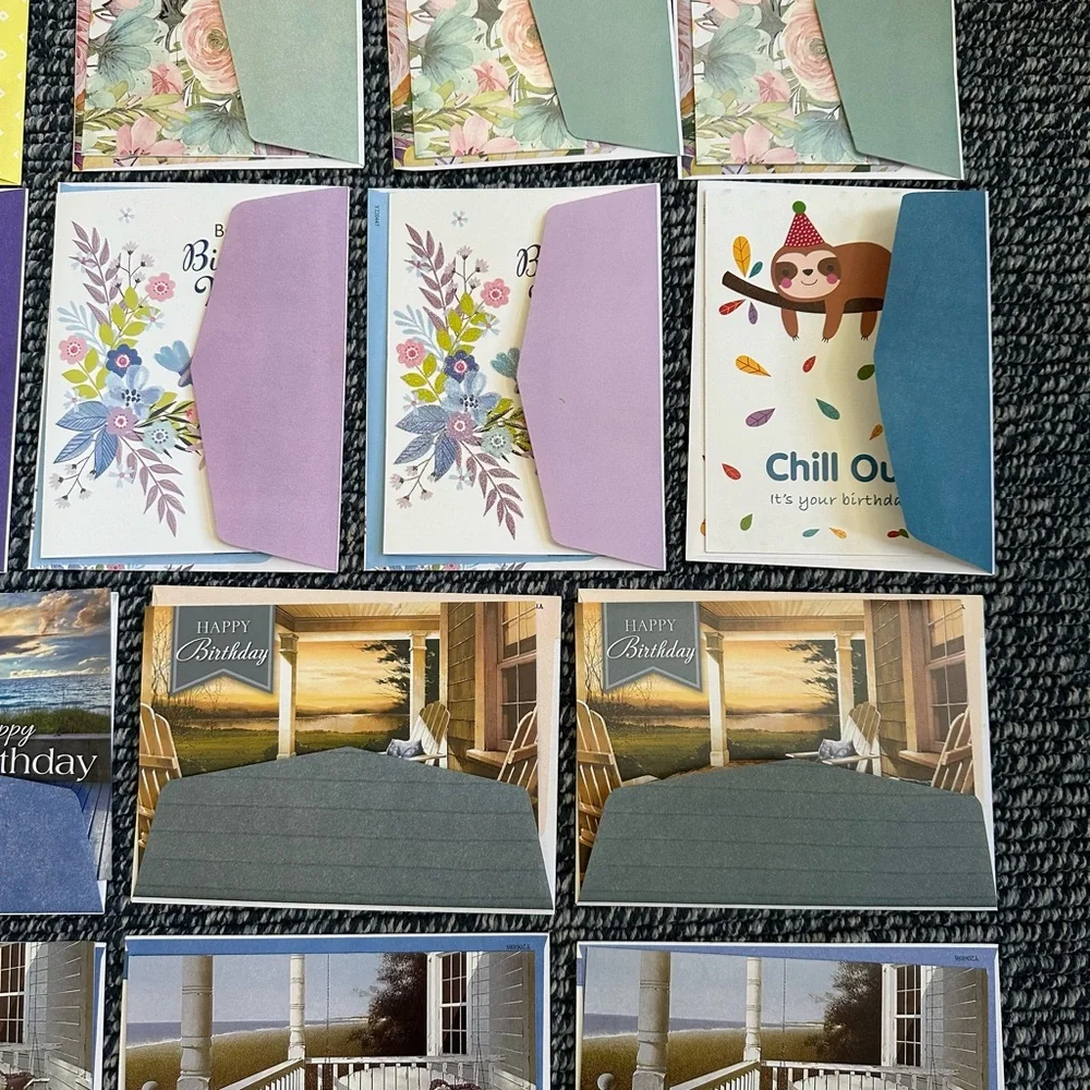 New 20 of different brand of Happy Birthday’s cards with envelopes.